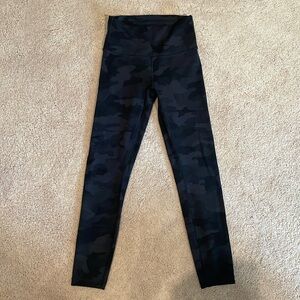 Lululemon leggings, Wunder Train High Rise Tight in black camo, size 6